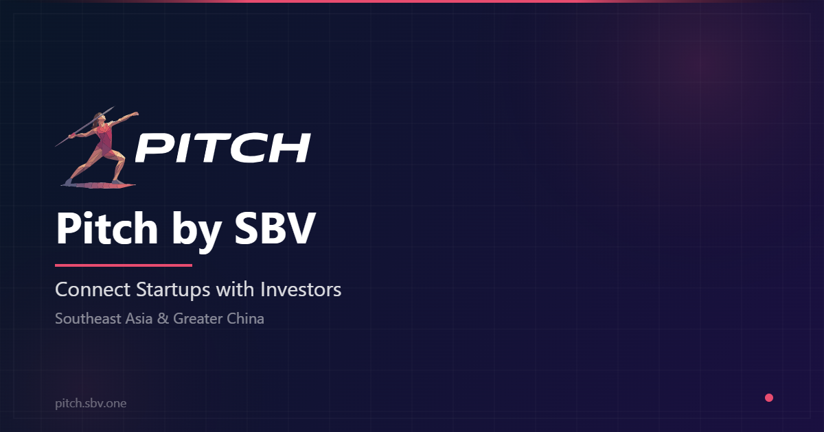 Pitch by SBV - Connect Startups with Investors